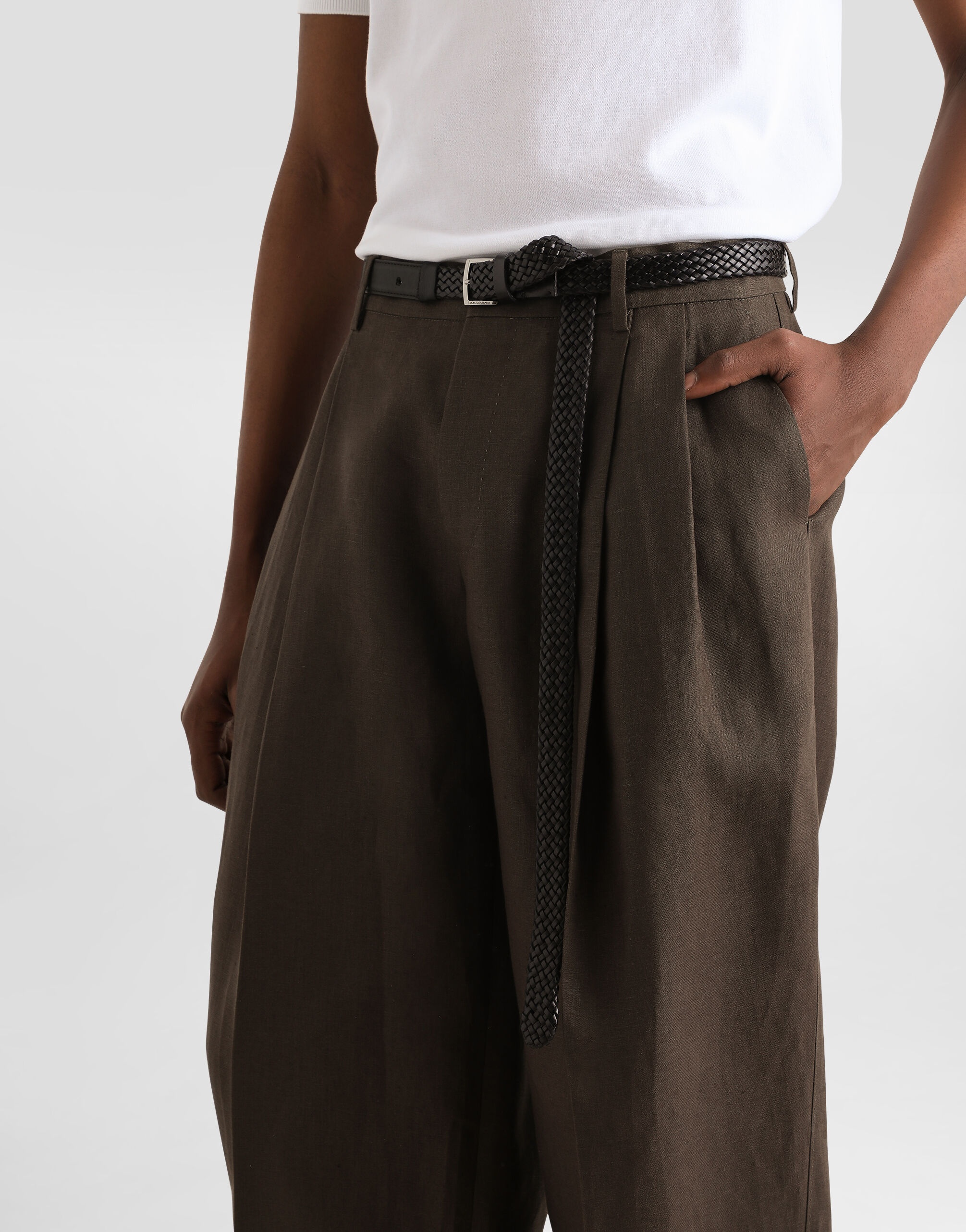 Linen fabric pants - 4