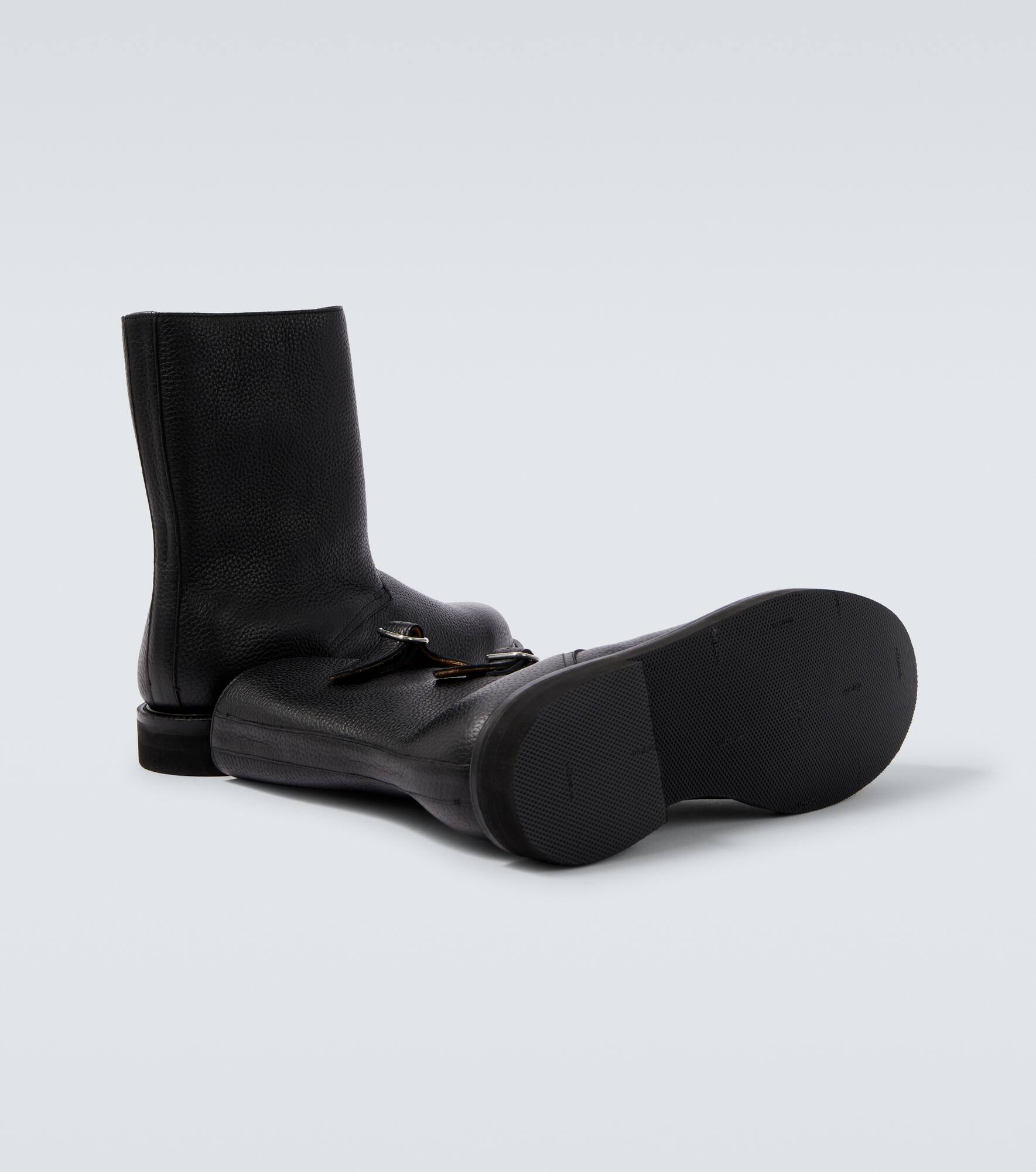 Leather biker boots - 7