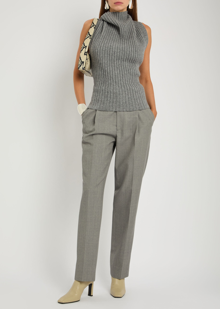 Victoria Beckham Pleated Wool Trousers - 4