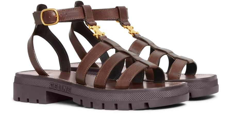 Clea Triomphe gladiator chunky sandal in calfskin - vegetal tanning - 2