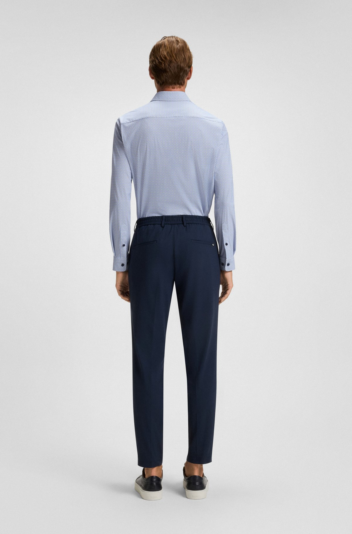 REGULAR-FIT SHIRT IN PERFORMANCE-STRETCH FLORAL-PRINT JERSEY - 5