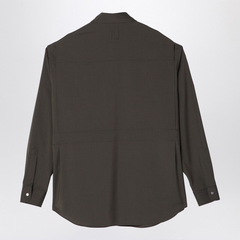 Fendi Dark Green Wool Blouson Men - 2