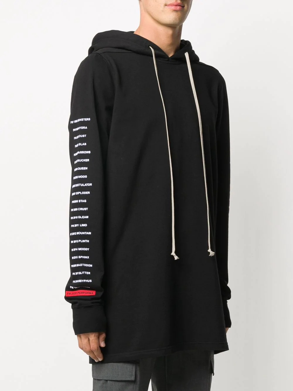 long drawstring hoodie - 3