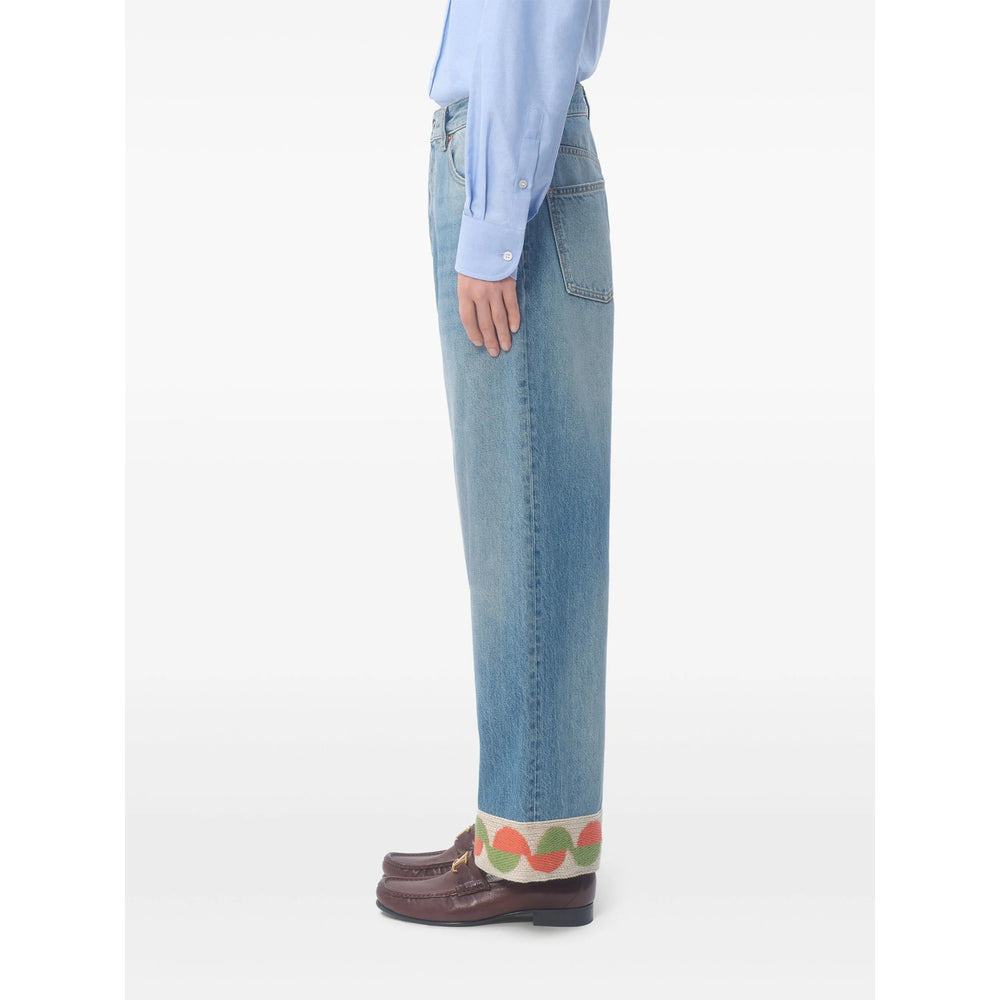 Valentino Blue Denim - Wide-Leg Jeans Men - 4