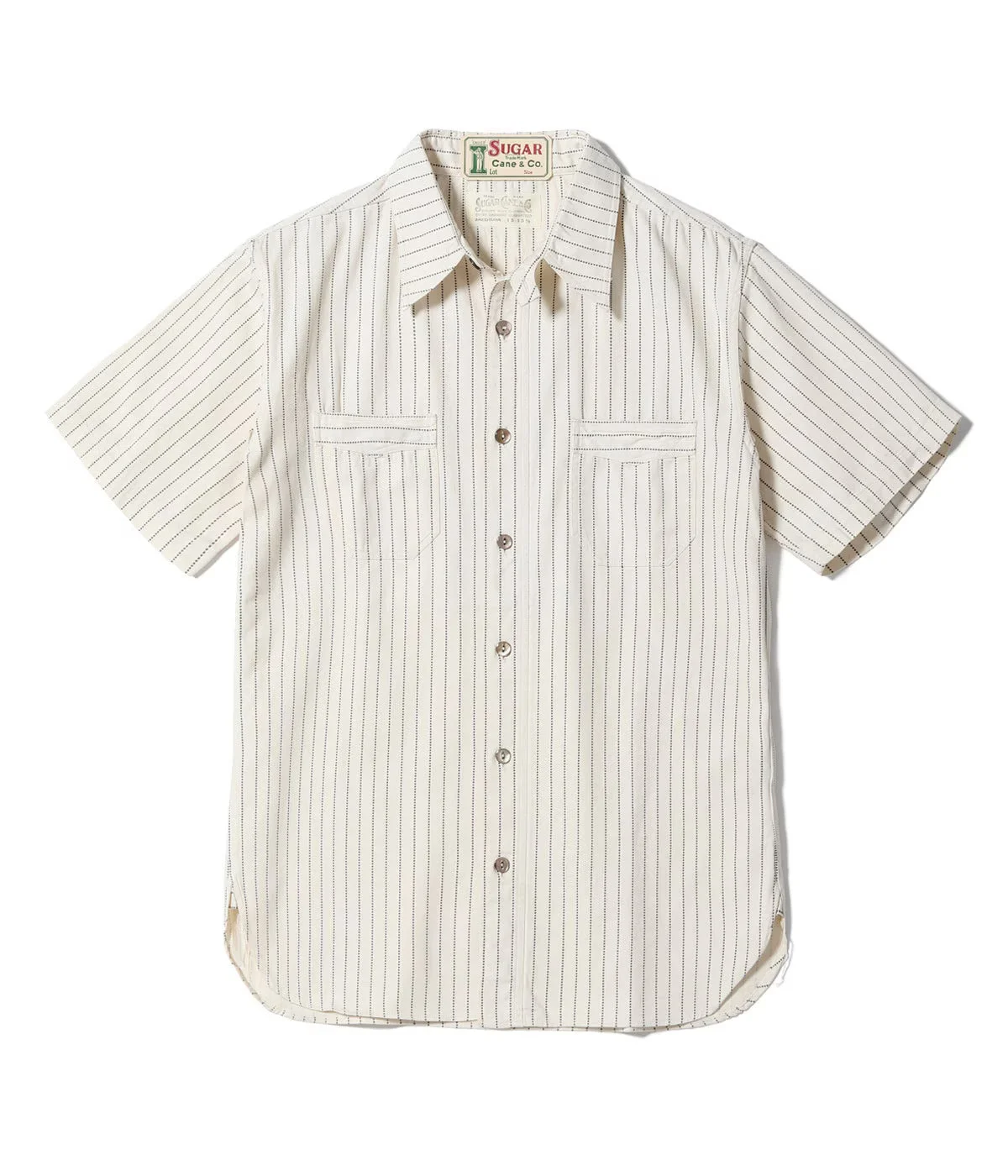 SC37275 Fiction Romance 8.5oz White Wabash Stripe S/S Work Shirt - 1