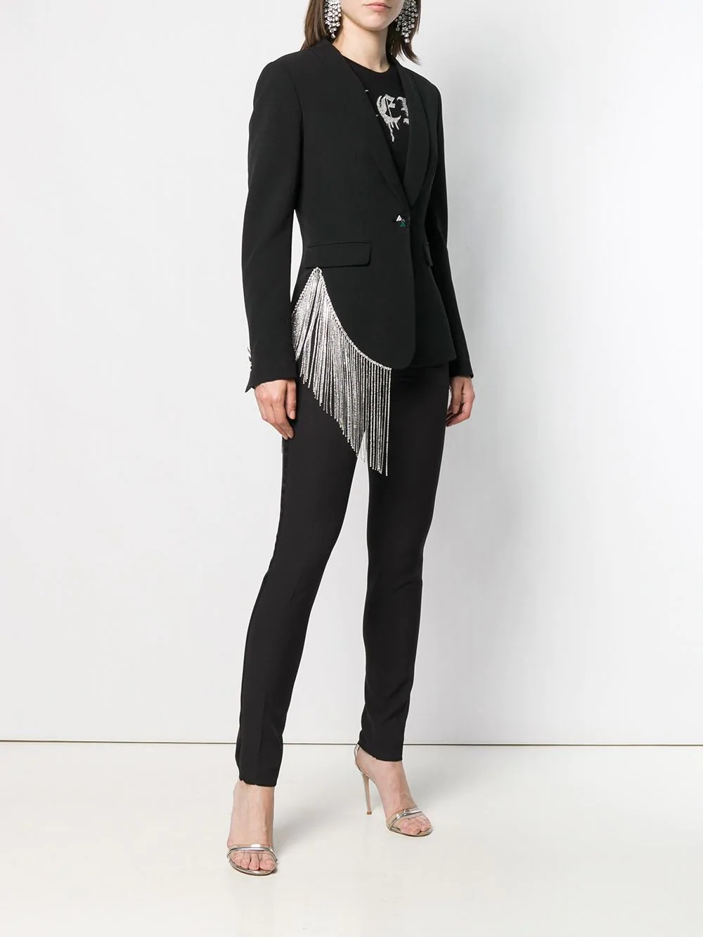 crystal fringe blazer - 3