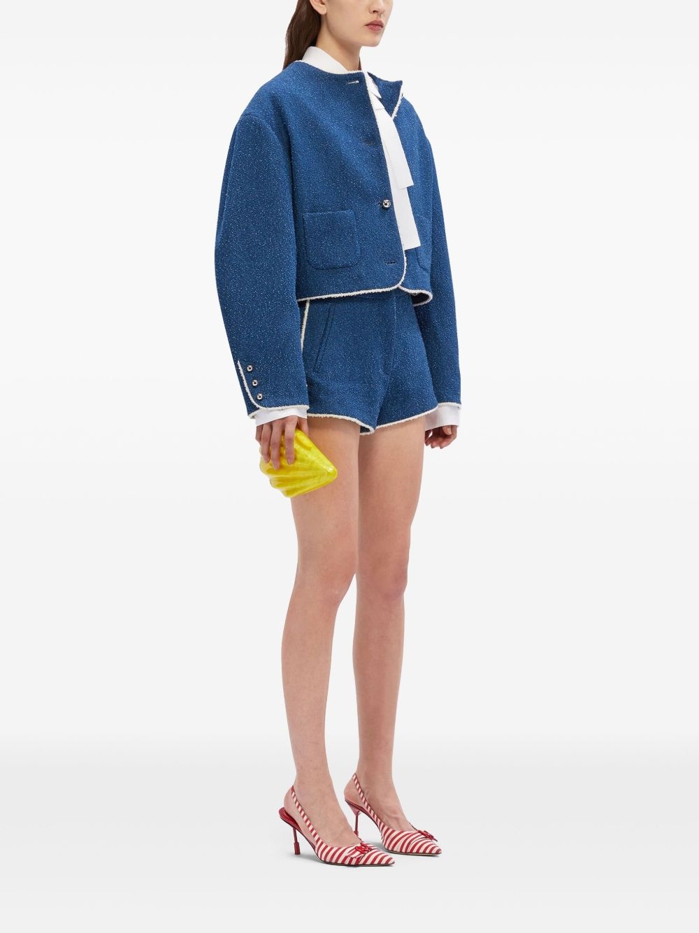 contrast-trim jacket - 2