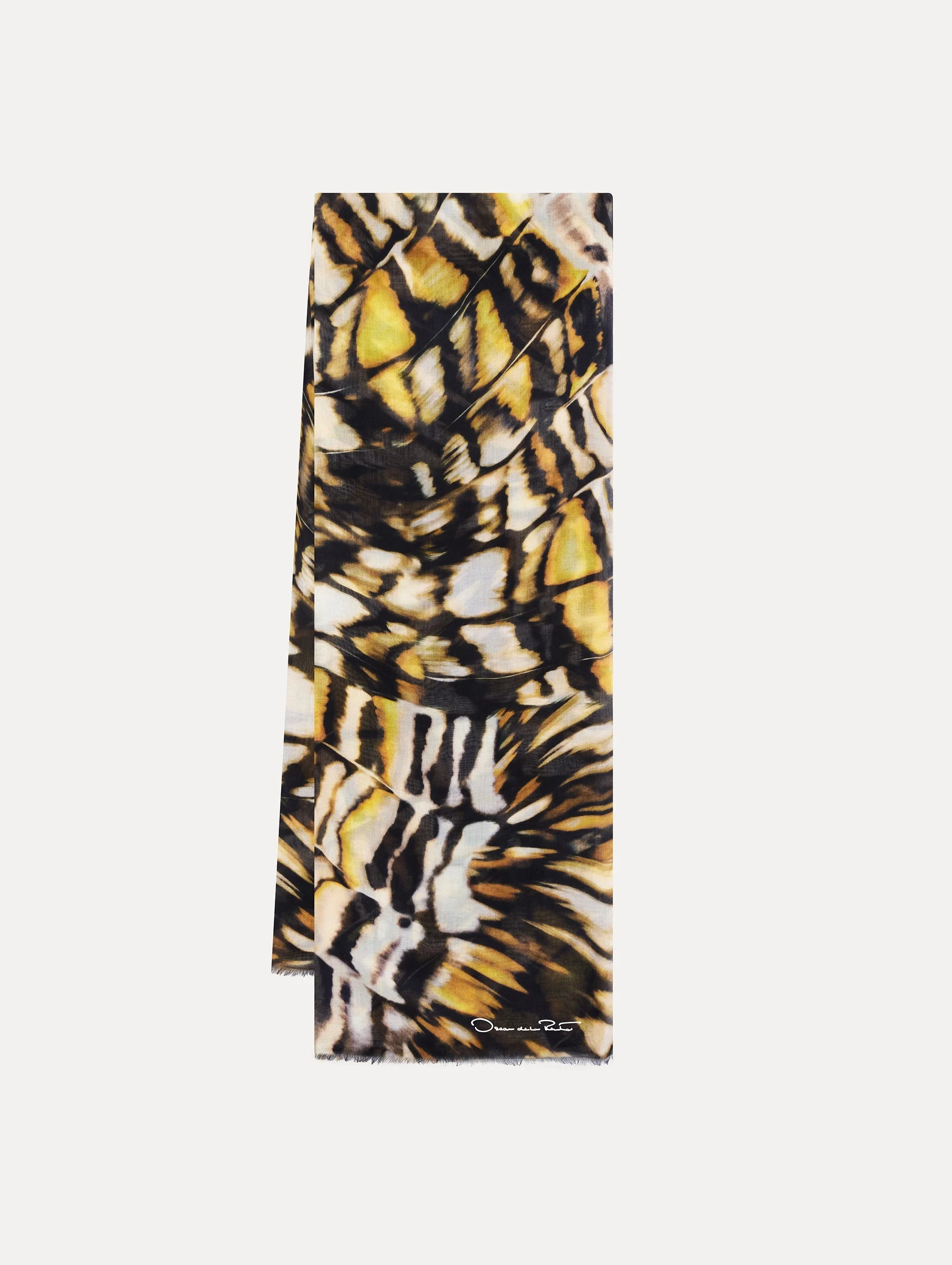 ABSTRACT BUTTERFLY MODAL CASHMERE SCARF - 1