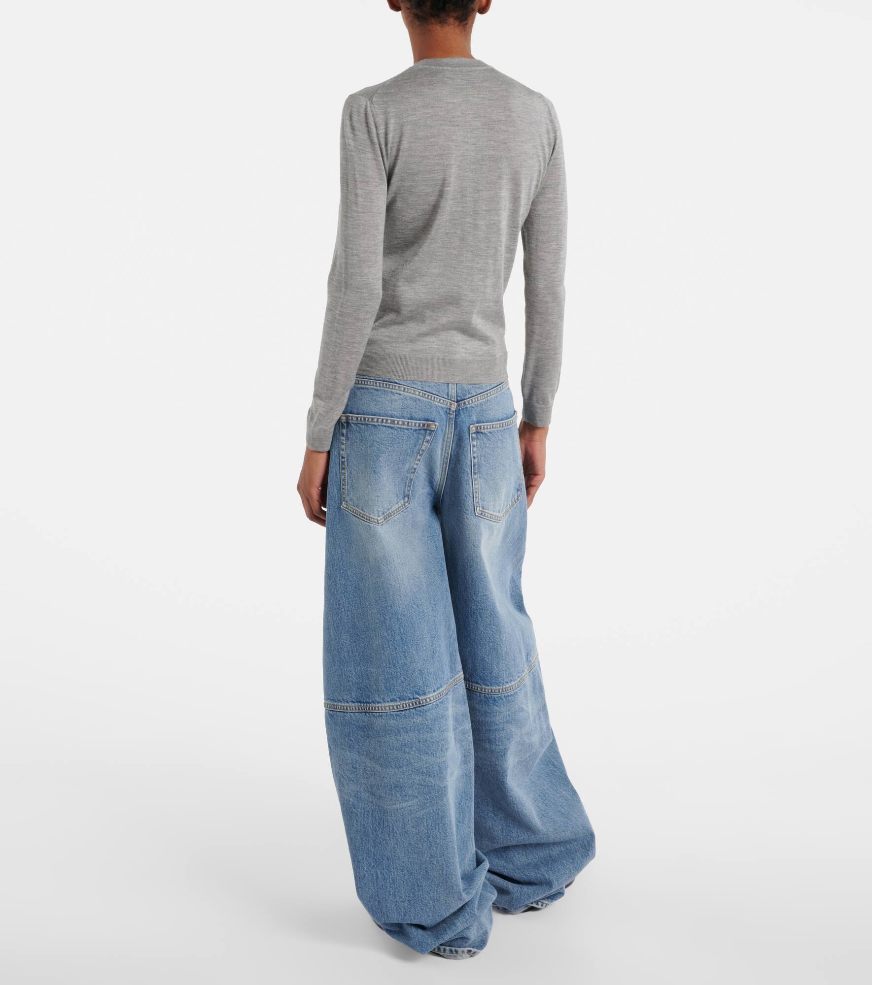 Logo cashmere and silk cardigan - 3
