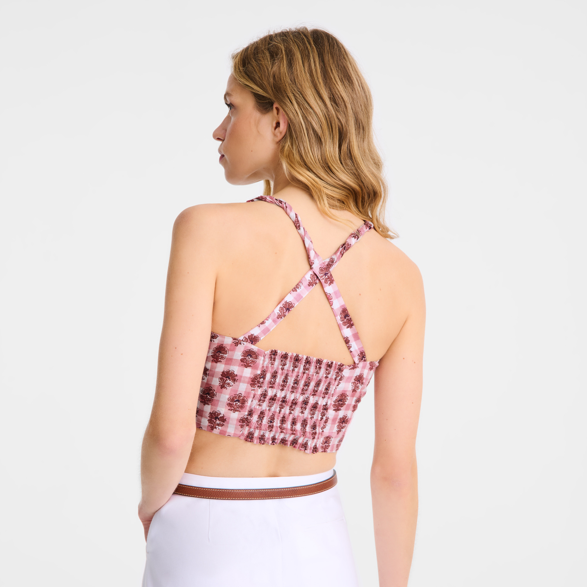 Top Blush - Vichy print veil - 3