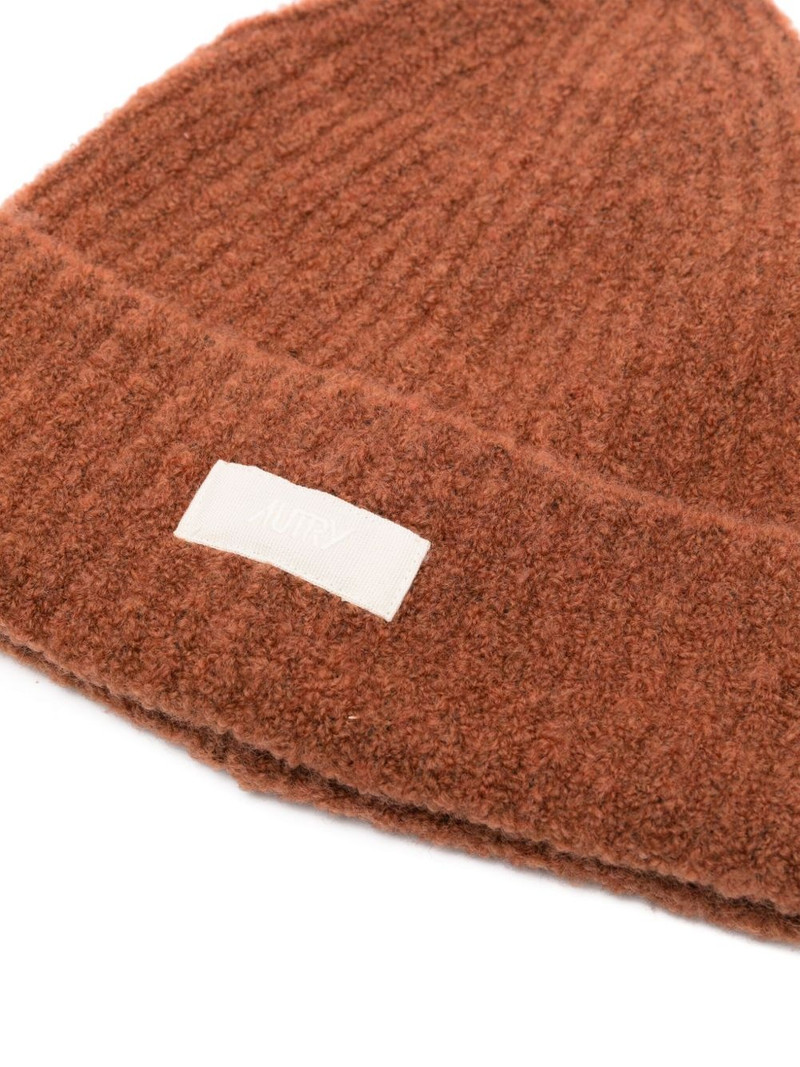AUTRY logo-patch beanie hat outlook