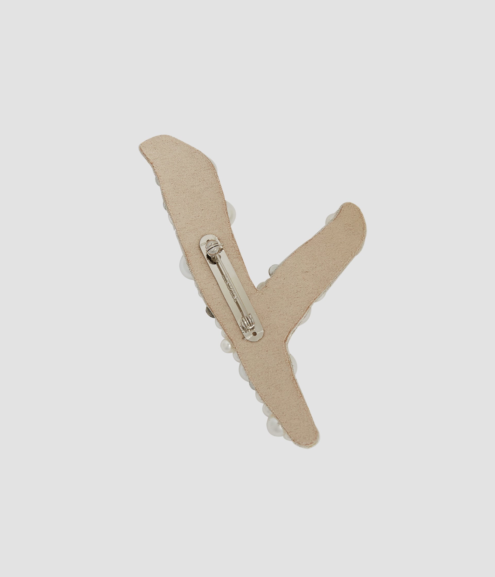 PEARL ALPHABET BROOCH Y - 3