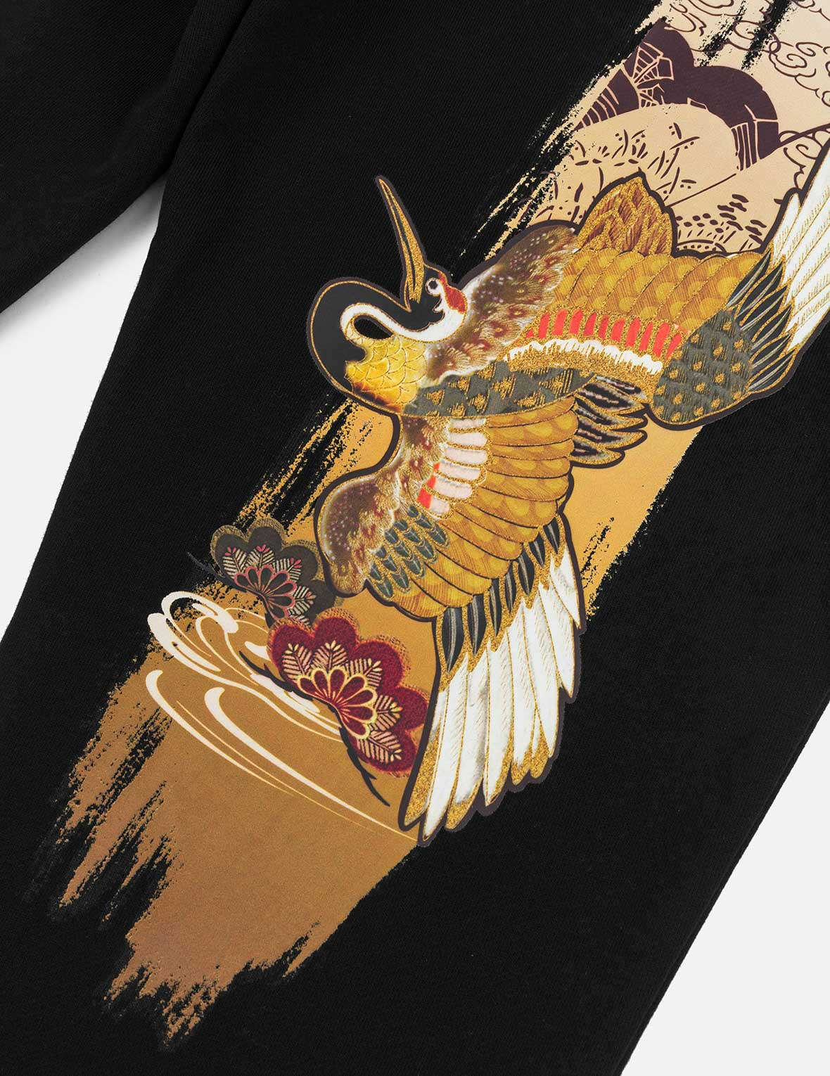 Logo Embroidery and Grateful Crane Daicock Print Regular Fit Sweatpants - 7
