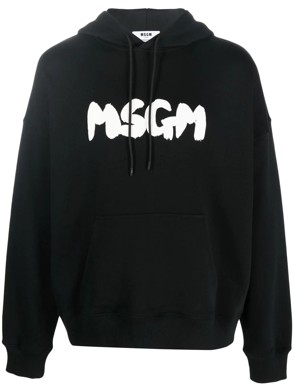 logo-print cotton hoodie - 1