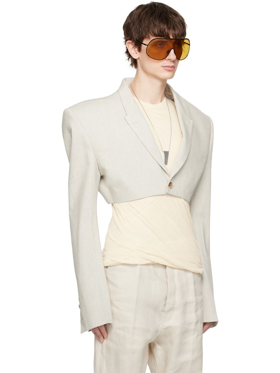 Off-White Hollywood LS Micro Tatlin Denim Blazer - 2