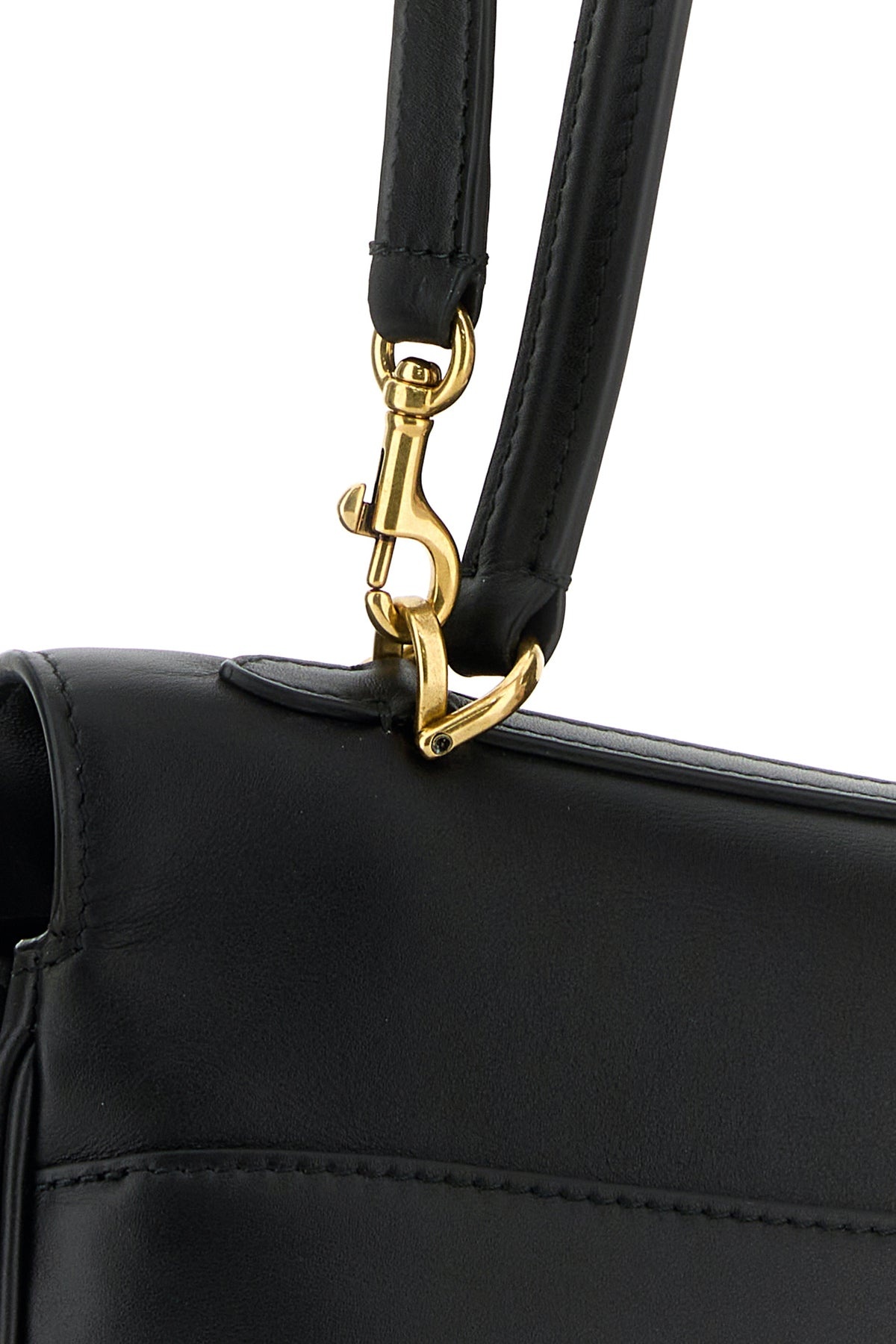 Black leather large Rodeo handbag - 4