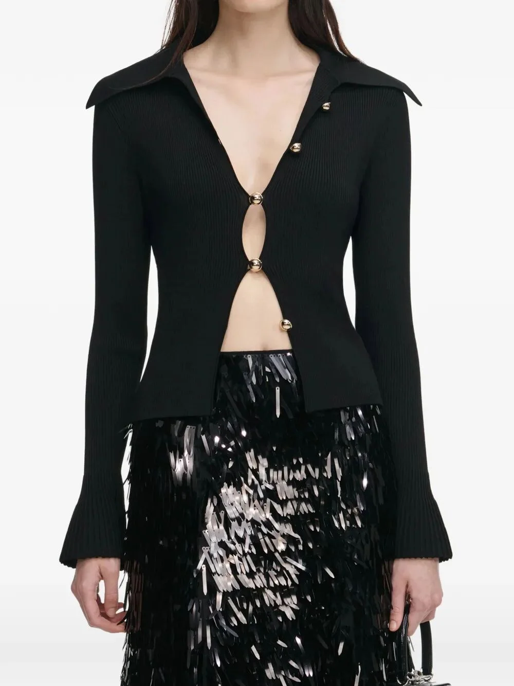 Button Down Knit Top - 1