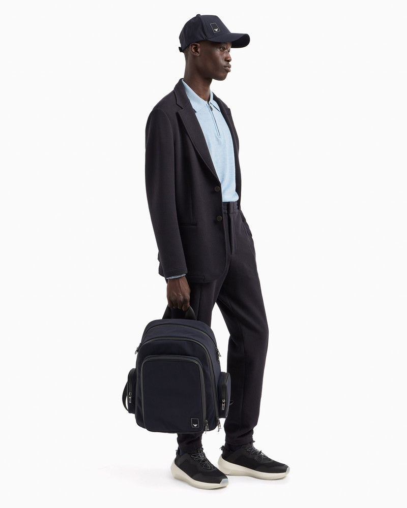 EMPORIO ARMANI TRAVEL ESSENTIALS WAFFLE JERSEY TROUSERS outlook