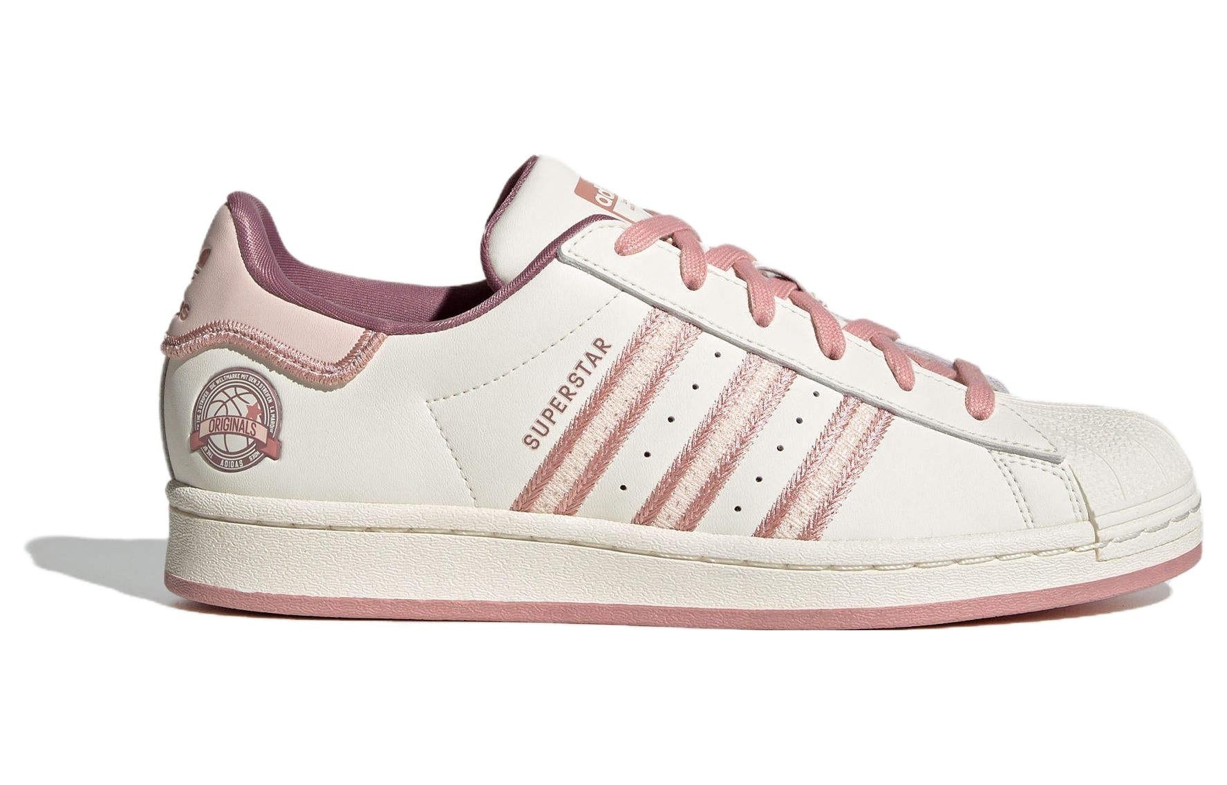 (WMNS) Adidas Originals Superstar Shoes 'Cream White Pink' IE5528 - 2