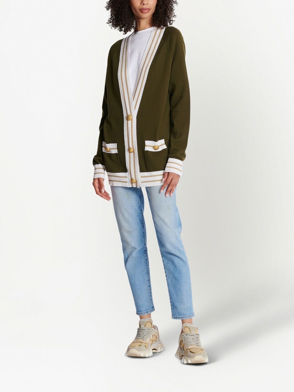 button-front knitted cardigan - 2