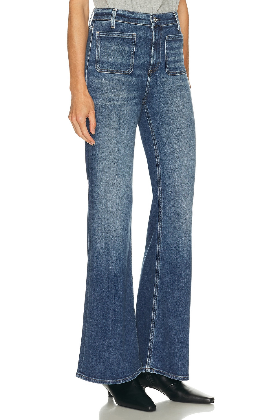 Kimberly Patch Pocket Flare Jeans - 2