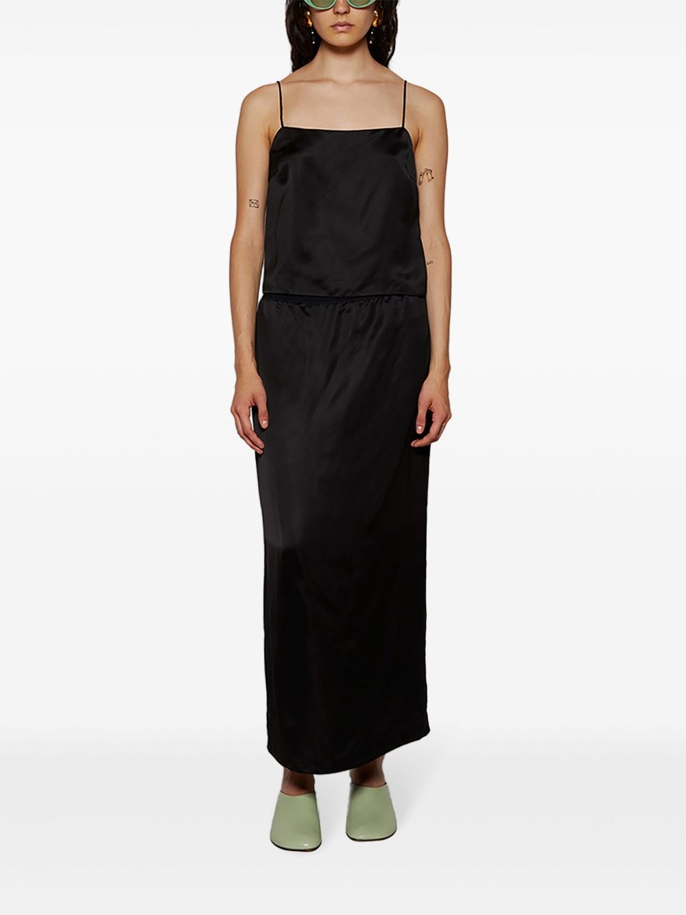 sleeveless satin top - 2