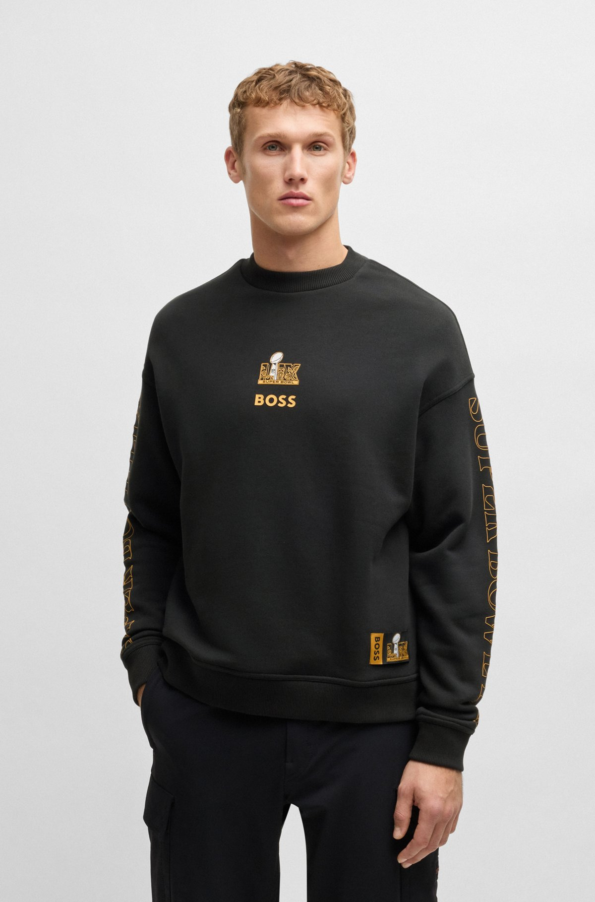 BOSS X NFL COTTON SWEATSHIRT WITH GOLD-TONE EMBROIDERY - 2