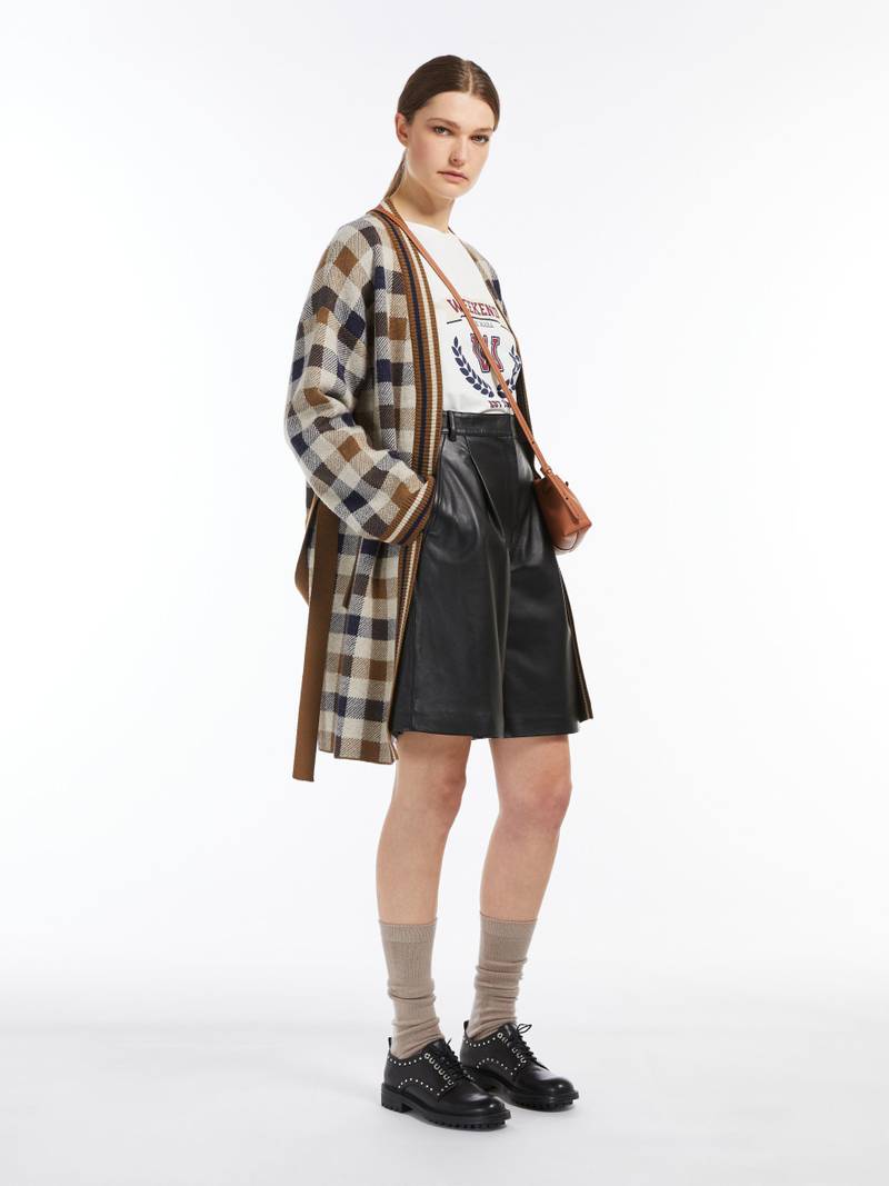 Max Mara SVAGO Nappa leather Bermuda shorts outlook
