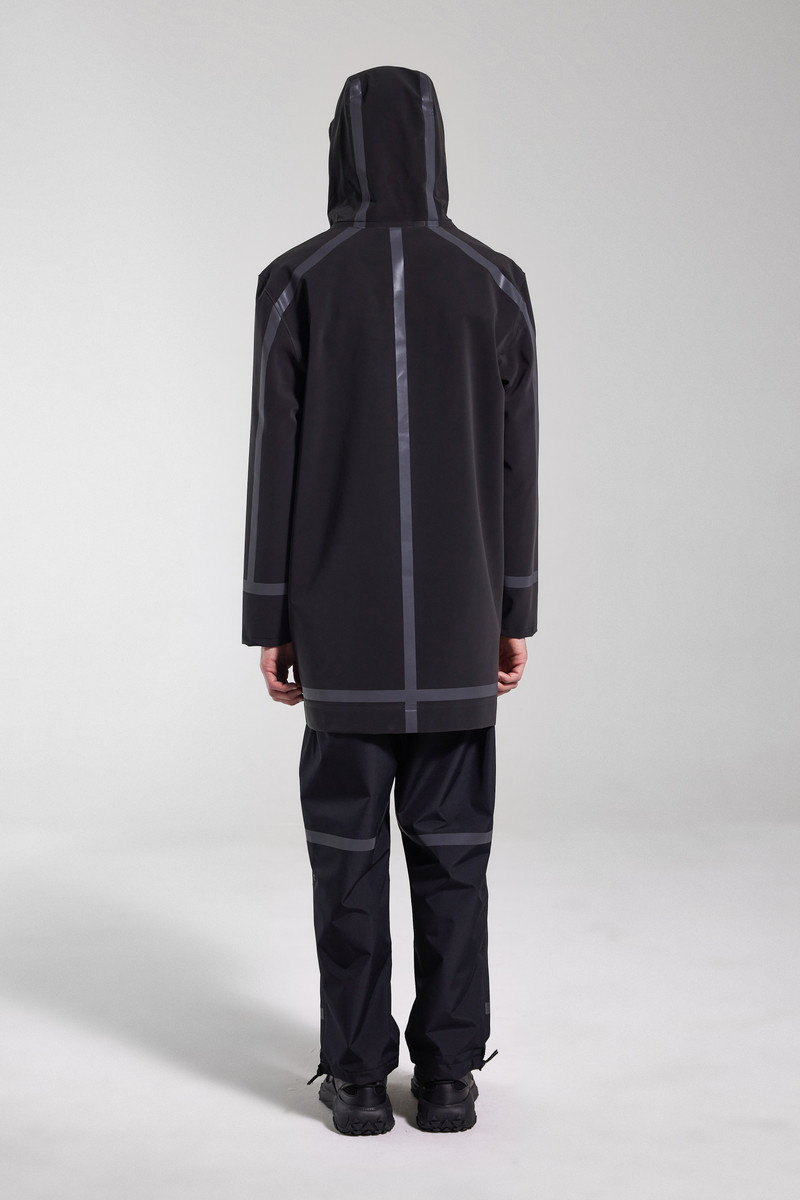 Stockholm Tape Matte Raincoat Black 4
