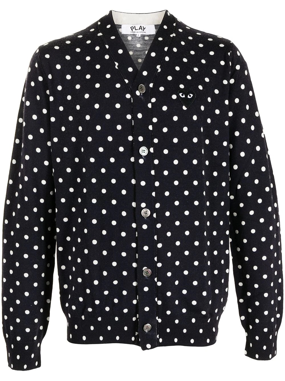 polka dot cardigan - 1