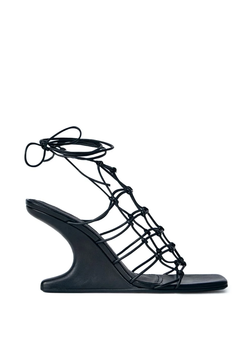 Web Cantilever caged sculpted wedge sandals - 1