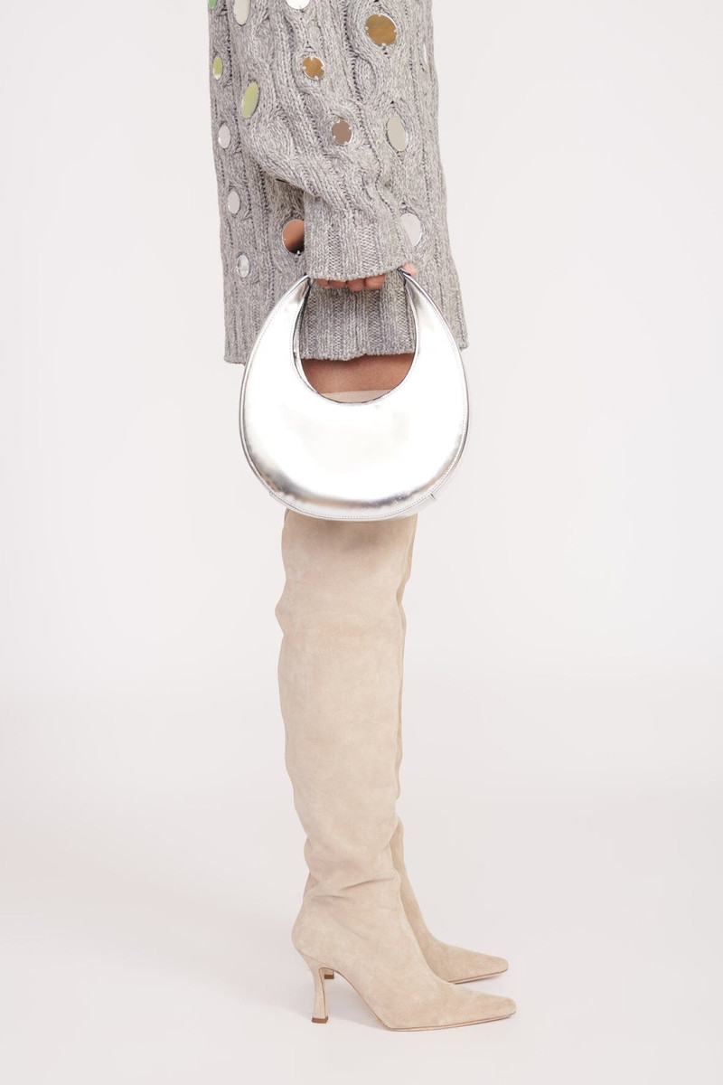 STAUD MINI MOON BAG CHROME 4