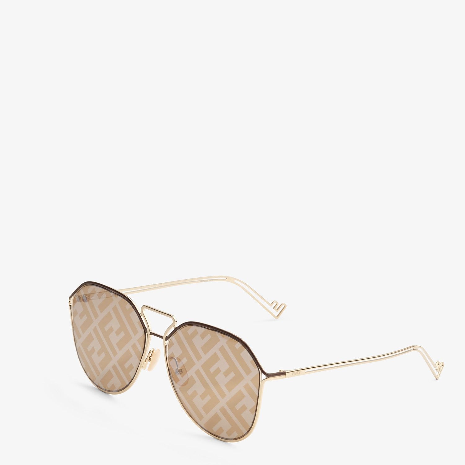 Brown and gold sunglasses - 2