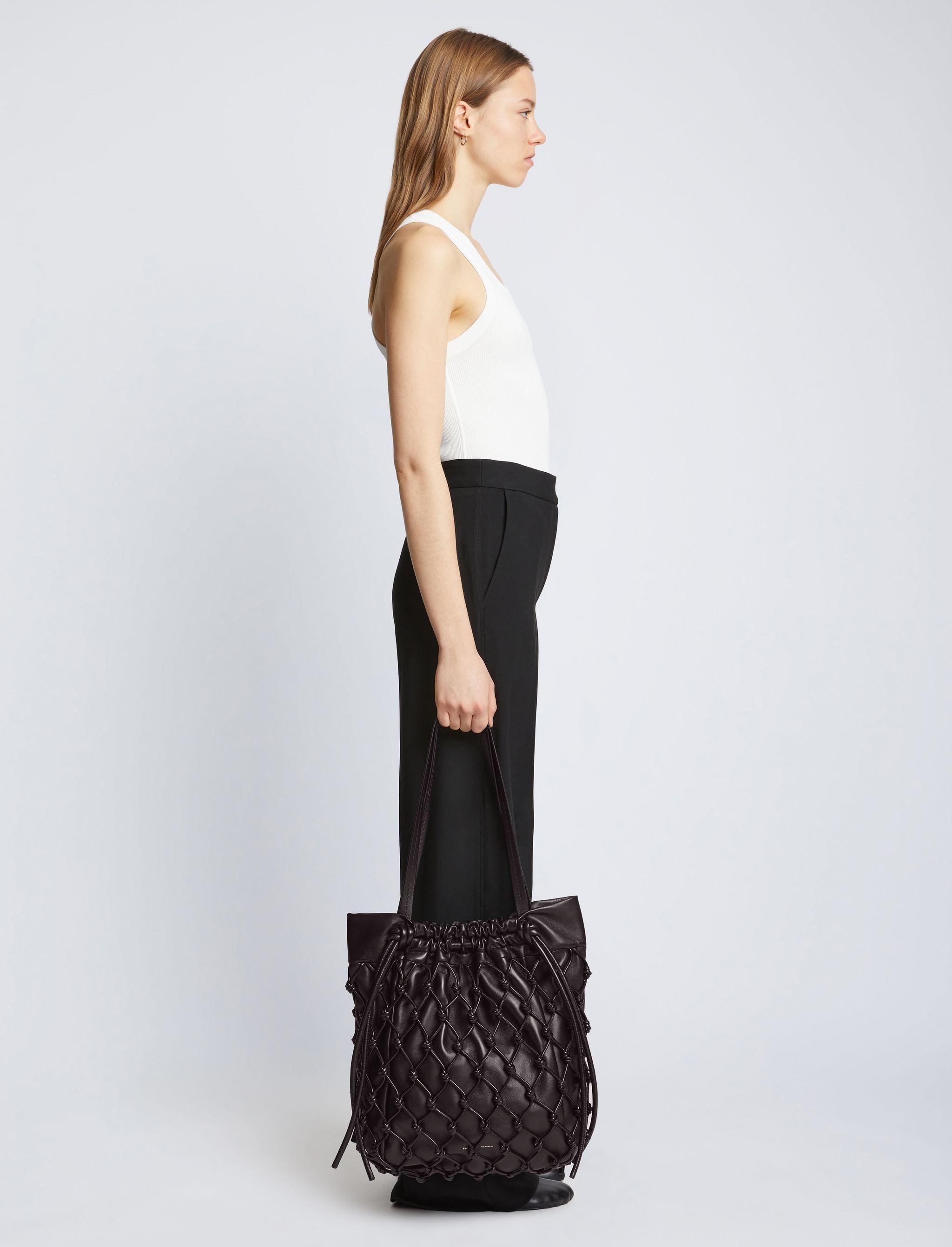Macrame Drawstring Tote - 6