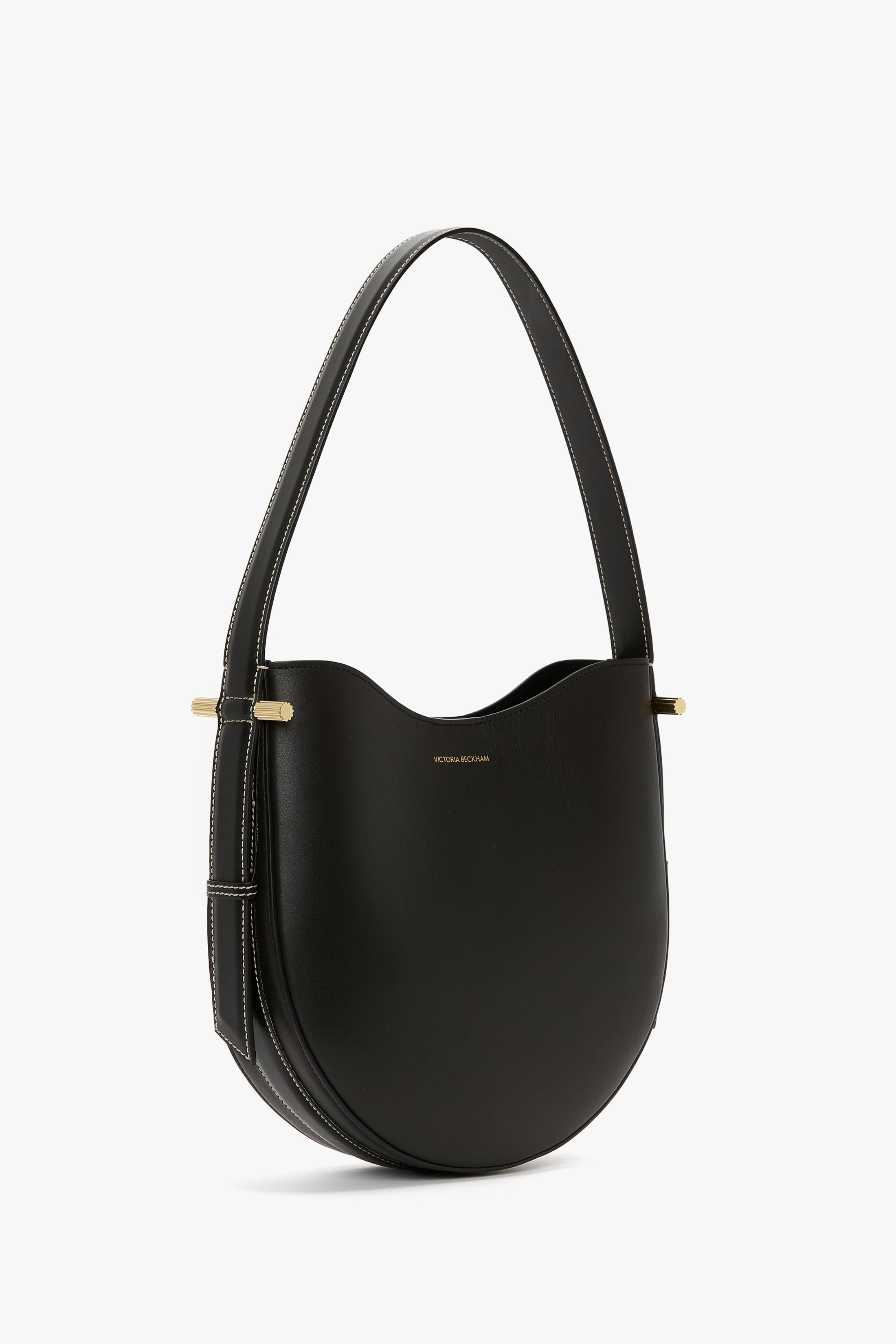 Dia Hobo Bag In Black Smooth Leather - 2
