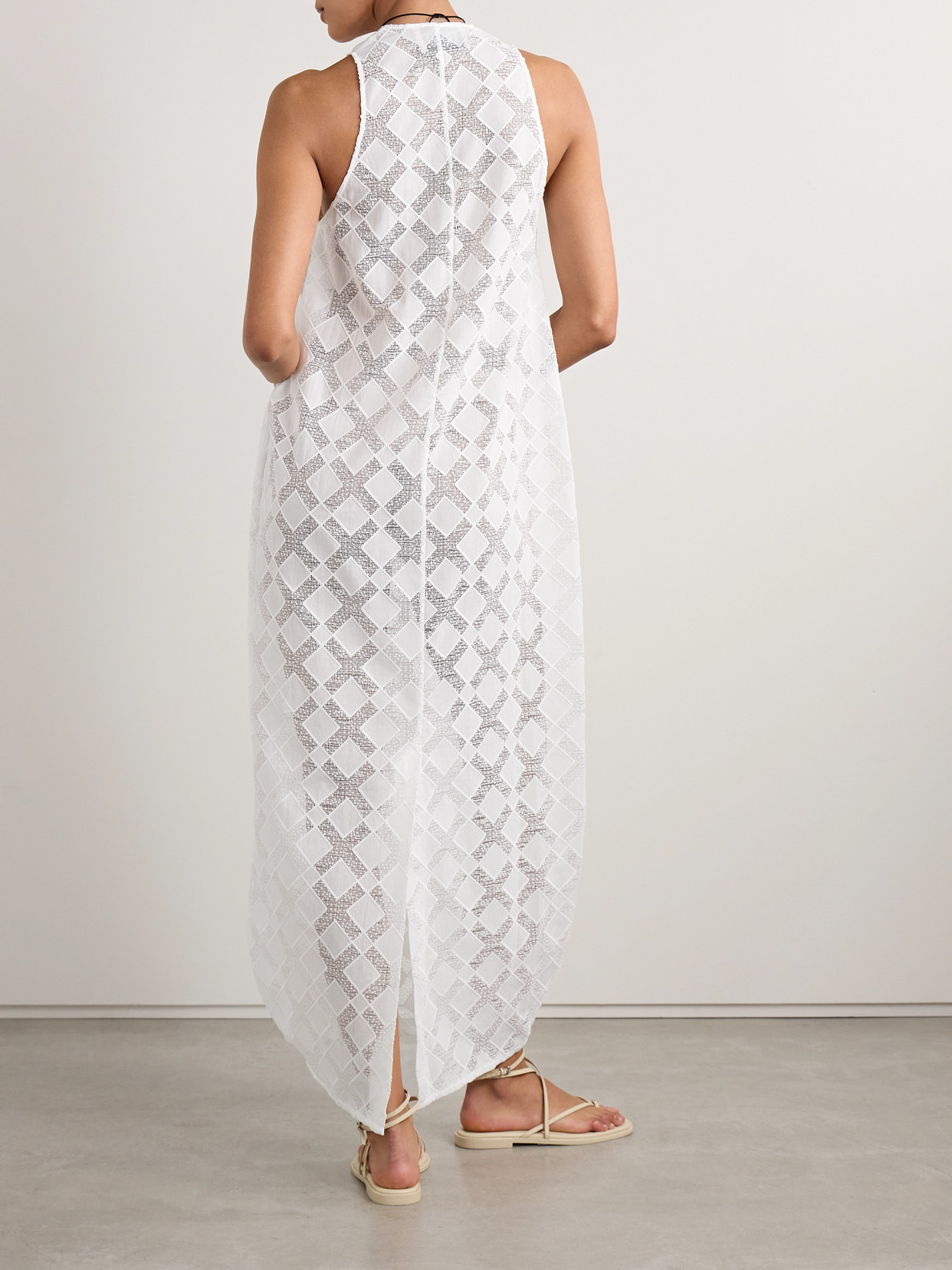 Agel Paneled Gauze And Voile Maxi Dress - 3
