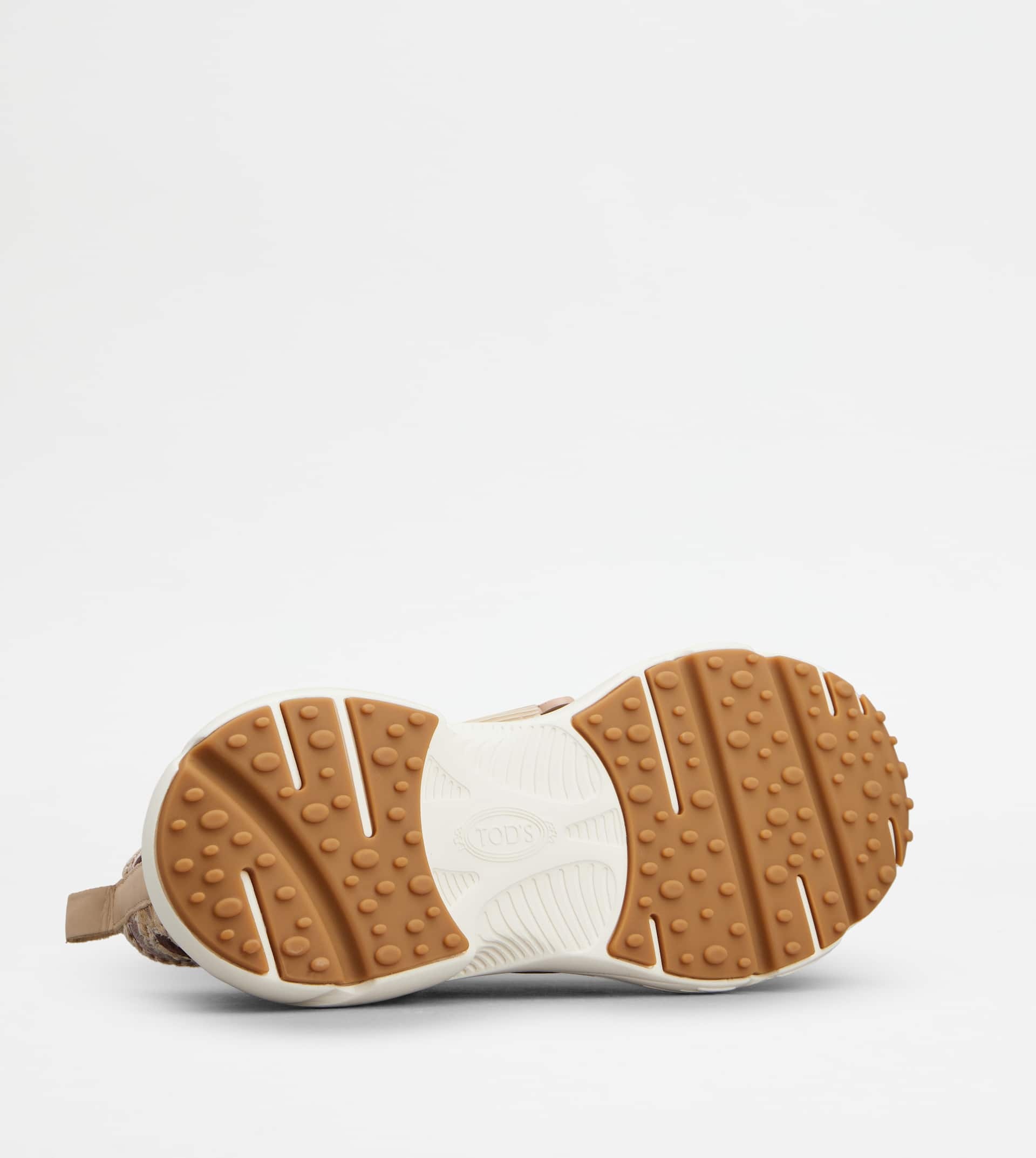 KATE SLIP-ON SNEAKERS IN FABRIC - BEIGE, BROWN - 5