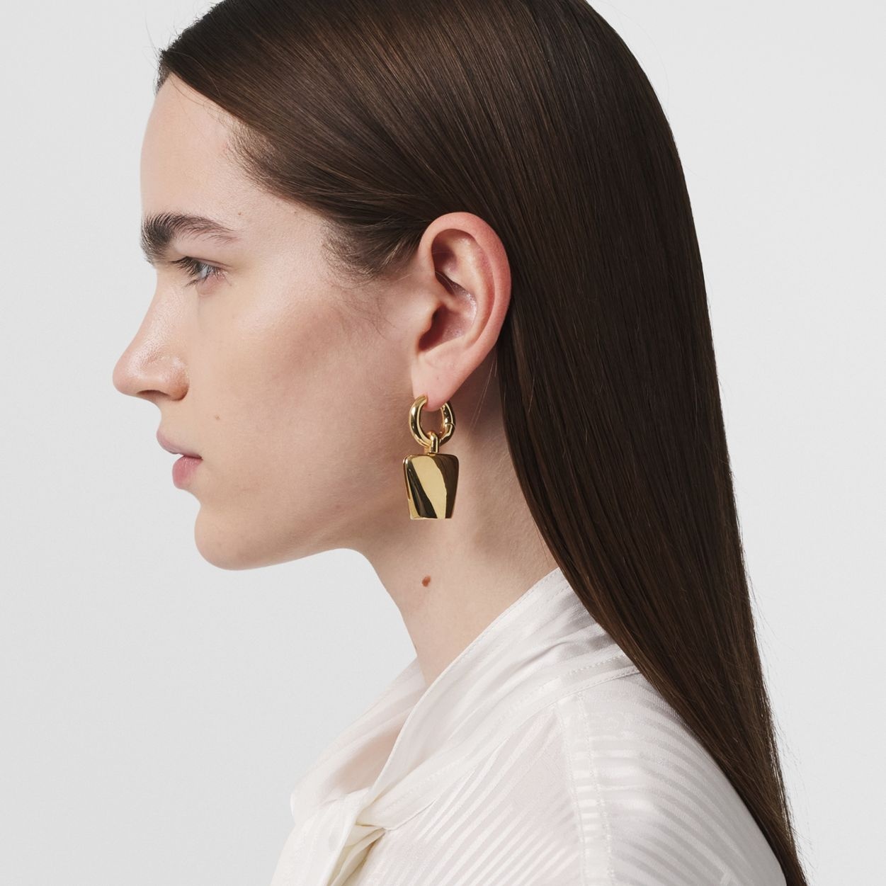 Gold-plated Cow Bell Detail Earrings - 3