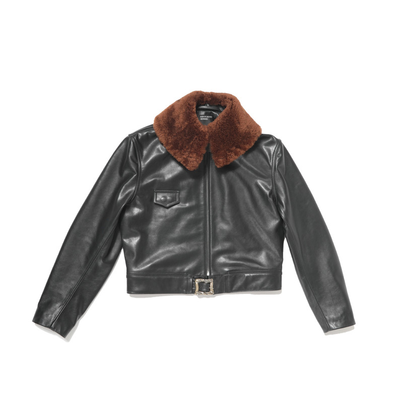 HOTROD JACKET WITH SHEARLING COLLAR 1
