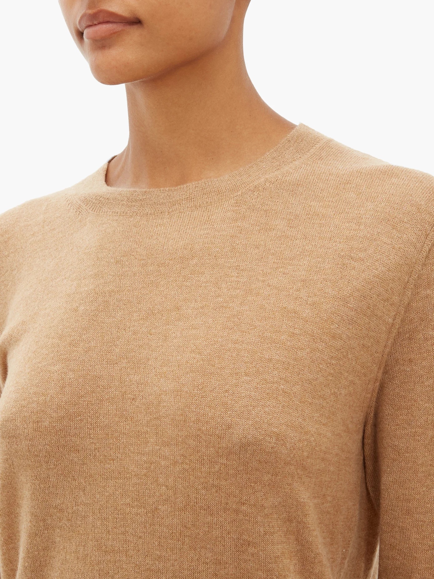 Round-neck cashmere sweater - 4