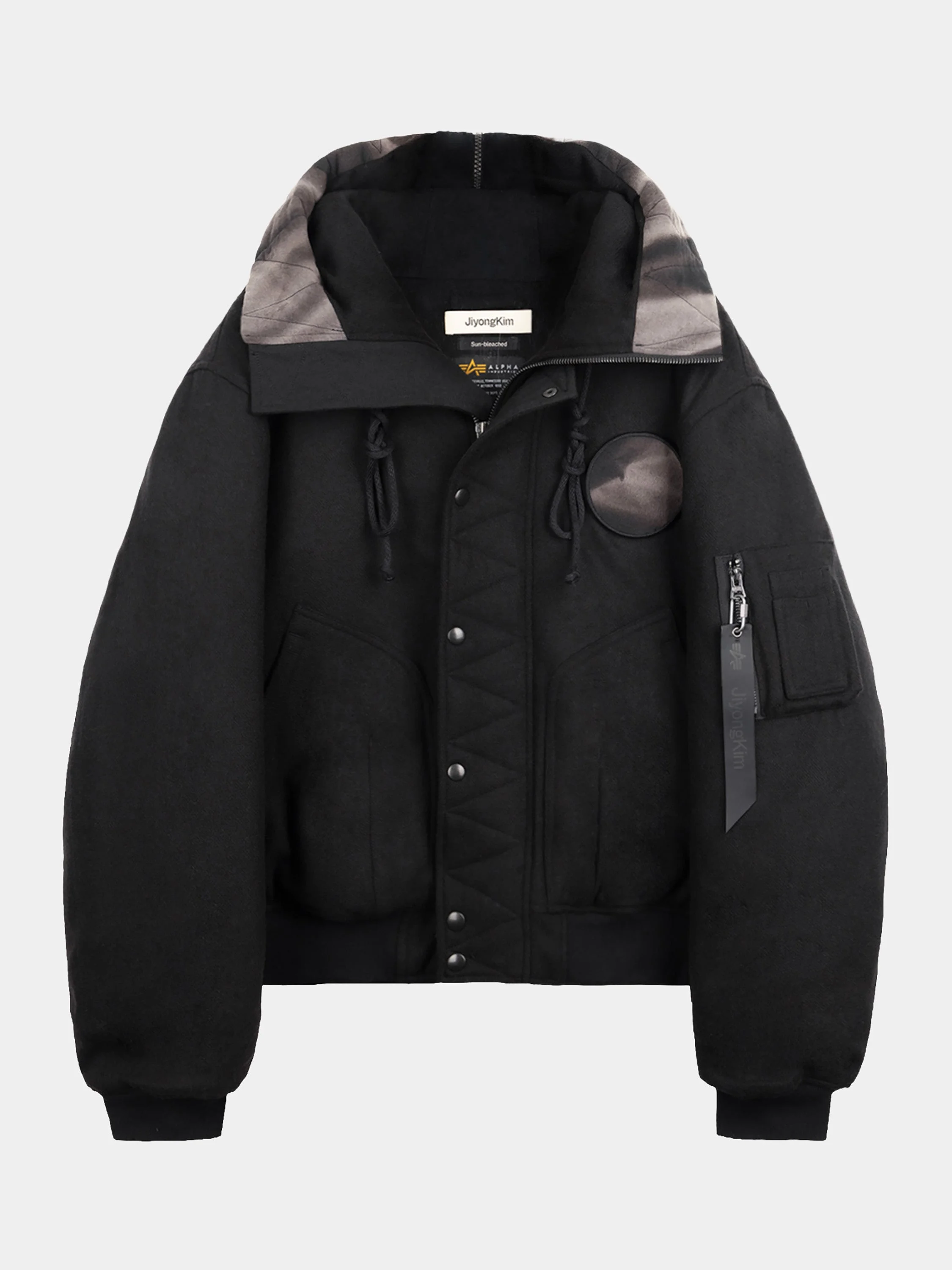 JIYONG KIM X ALPHA SUN-BLEACHED SPLIT-HOOD FLIGHT JACKET - 1