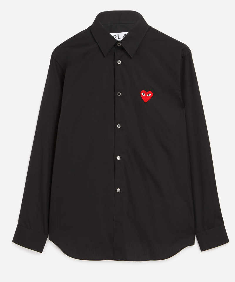 Heart Logo Patch Cotton Shirt - 1