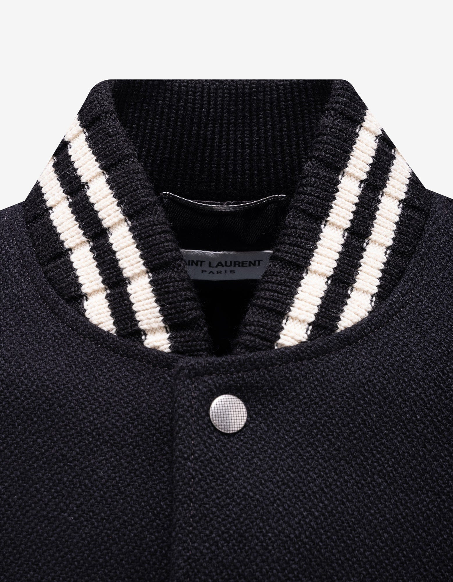 Saint Laurent Black College Teddy Jacket - 3