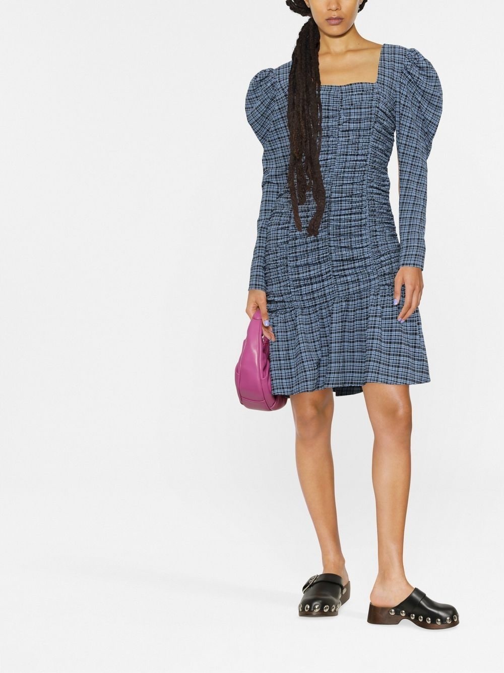 seersucker mini dress - 2