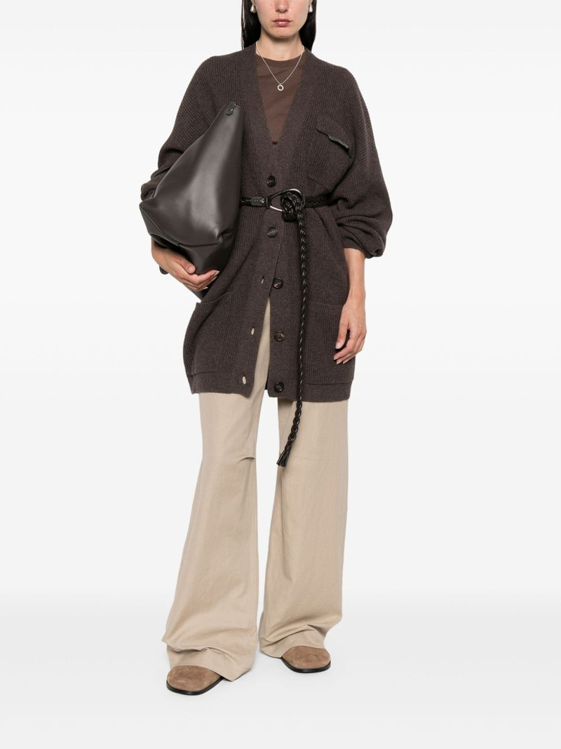 Brunello Cucinelli ribbed buttoned cardigan outlook