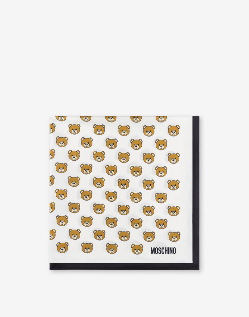 Moschino ALL-OVER TEDDY BEAR SILK SCARF outlook