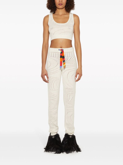 PUCCI pointelle-knit cashmere track pants outlook