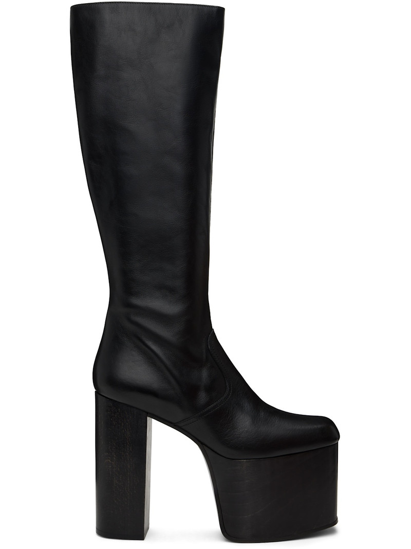 Black Platform Tall Boots 1