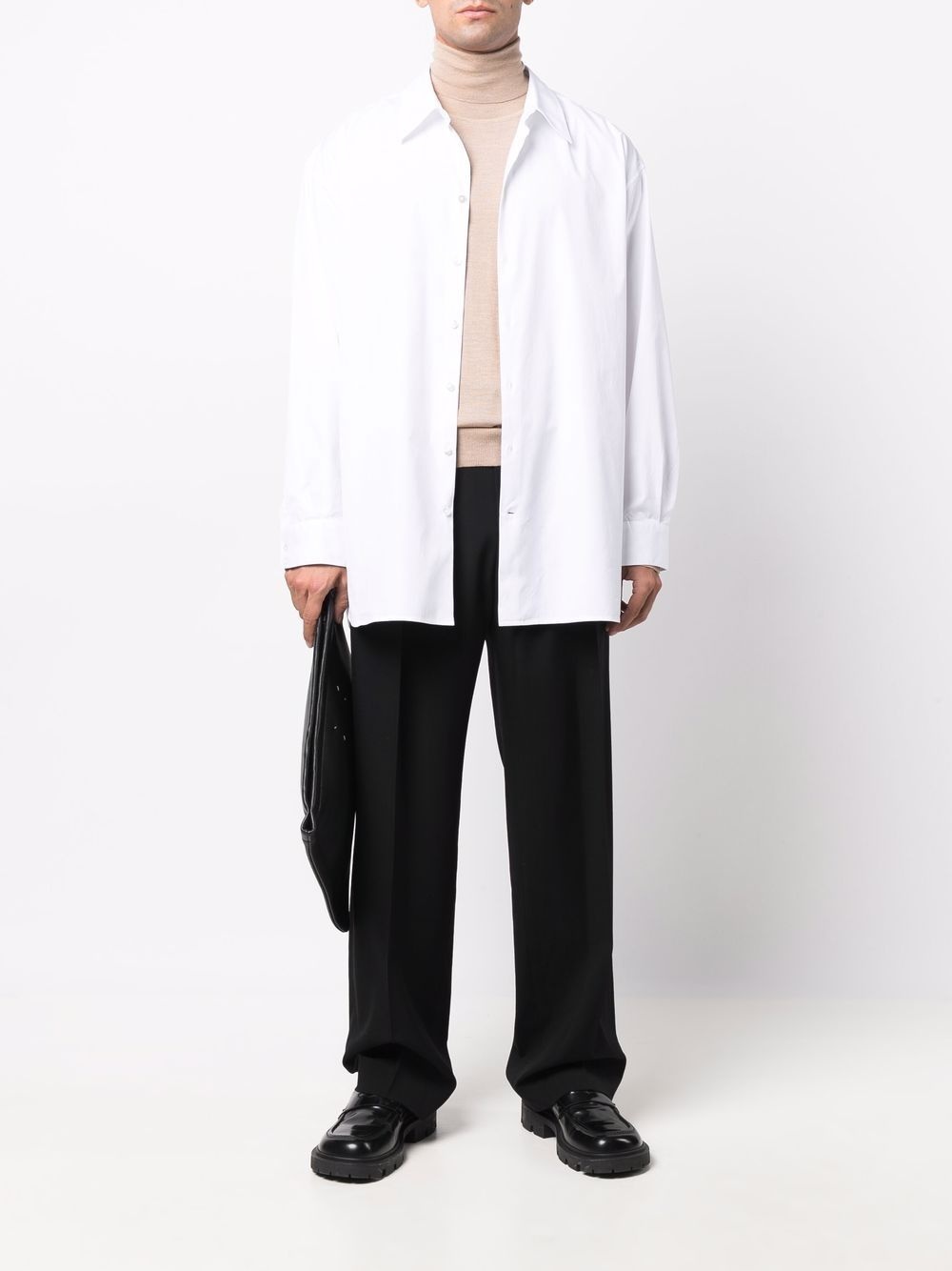 pleated straight-leg tailored trousers - 2