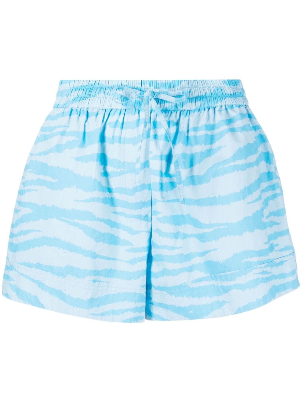 zebra-print organic cotton shorts - 1